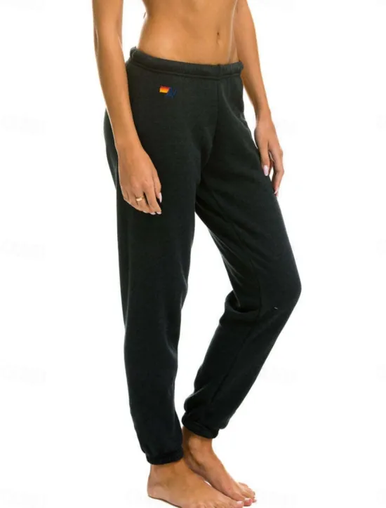 Sale Women's Sweatpants Chinos Vacation Fashion Streetwear Full Length High Waist Striped Patchwork Elastic Waistband Comfy Soft Comfortable Stretchy Outdoor Vacation Street Black Dark Blue Gray Summer Women Women's Sweatpants & Joggers