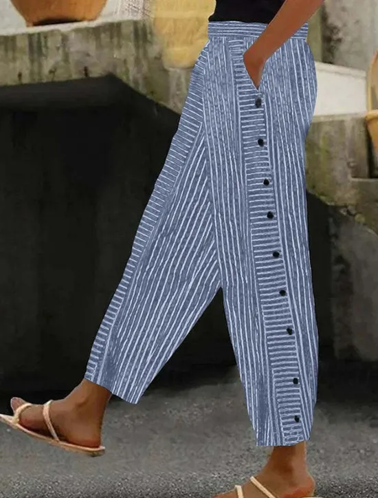 Women's Sweatpants Chinos Fashion Streetwear Full Length Medium Waist Stripe Plain Pocket Elastic Waistband Comfy Soft Comfortable Micro-elastic Outdoor Street rice white Wine Royal Blue Spring Women Pants