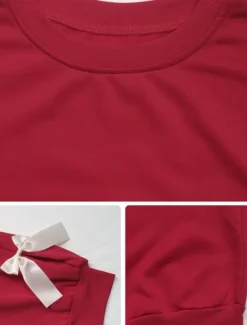 New Women's Sweatshirt Casual Plain Street Dailywear Crew Neck Patchwork Long Sleeve Fall Winter Women Hoodies & Sweatshirts