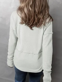 Hot Women's Sweatshirt Casual Plain Street Dailywear V Neck Long Sleeve White Blue Khaki Fall Winter Women Hoodies & Sweatshirts