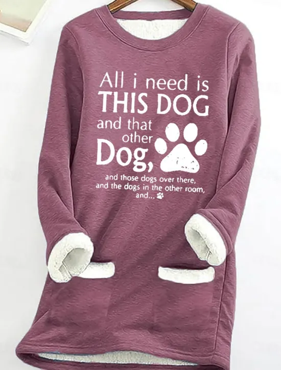 New Women's Sweatshirt Pullover Fleece Lined Warm Pajamas Sherpa Letter Casual Sports Pocket Print Warm Fuzzy Round Neck Long Sleeve Top Micro-elastic Fall & Winter Comfrt Breathable Soft Fabric Women Hoodies & Sweatshirts