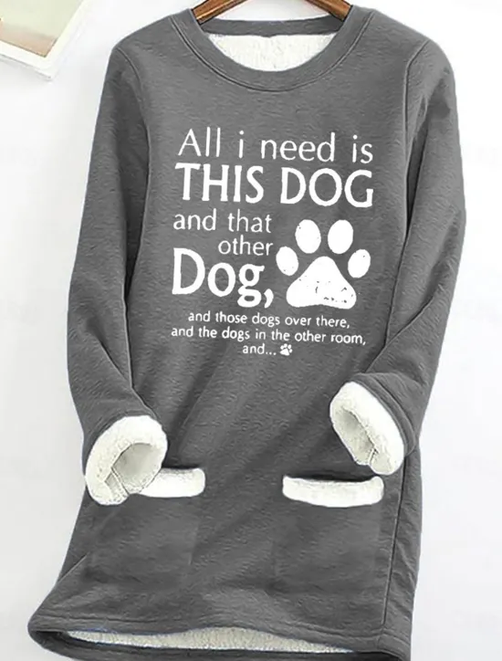 New Women's Sweatshirt Pullover Fleece Lined Warm Pajamas Sherpa Letter Casual Sports Pocket Print Warm Fuzzy Round Neck Long Sleeve Top Micro-elastic Fall & Winter Comfrt Breathable Soft Fabric Women Hoodies & Sweatshirts