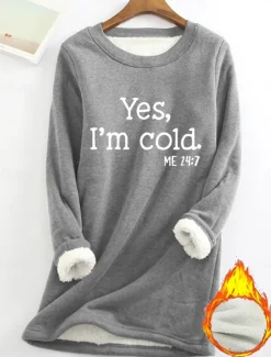 Discount Women's Sweatshirt Pullover Fleece Lined Warm Pajamas Sherpa Graphic Street Casual Warm Fuzzy Sherpa Fleece Round Neck Long Sleeve Top Micro-elastic Fall & Winter Comfrt Breathable Soft Fabric Women Hoodies & Sweatshirts