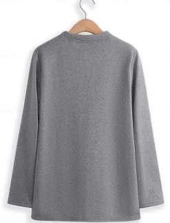 Hot Women's Sweatshirt Pullover Sherpa Graphic Letter Casual Sports Warm Fuzzy Comfrt Round Neck Long Sleeve Top Micro-elastic Fall & Winter Comfrt Breathable Soft Fabric Women Hoodies & Sweatshirts
