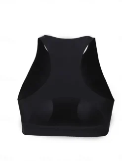 Discount Women's Swimsuits Bikini 2 Piece Briefs Swimsuit Backless Slim Vacation Beach Wear Solid Color Round Neck Sleeveless Bathing Suits Women Bikinis