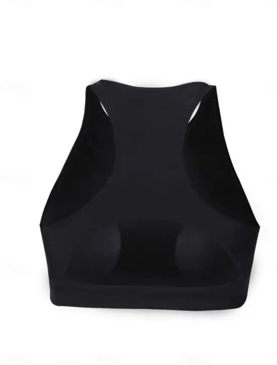 Discount Women's Swimsuits Bikini 2 Piece Briefs Swimsuit Backless Slim Vacation Beach Wear Solid Color Round Neck Sleeveless Bathing Suits Women Bikinis