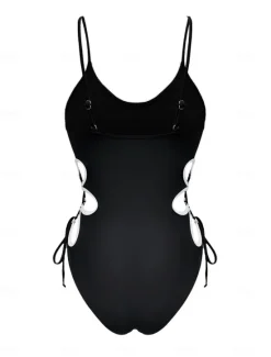 Hot Women's Swimsuits One Piece Monokini Swimsuit Backless Tummy Control High Waist Slim Vacation Beach Wear Solid Color U Neck Sleeveless Bathing Suits Women One-Pieces