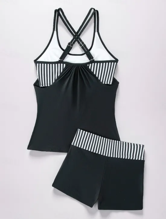 Online Women's Swimsuits One Piece Monokini Swimsuit Backless Tummy Control High Waist Slim Vacation Beach Wear Floral Stripe Halter Neck Sleeveless Bathing Suits Women Tankinis