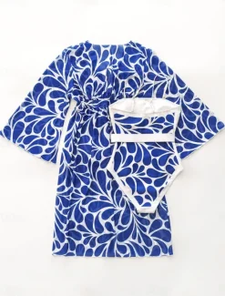 Best Women's Swimwear 2 Piece Monokini Swimsuit Backless Tummy Control High Waist Slim Vacation Beach Wear Floral Scoop Neck Sleeveless Long Sleeve Bathing Suits Women One-Pieces