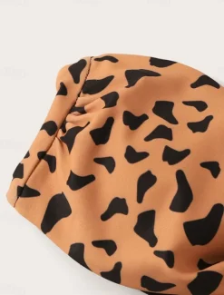 Clearance Women's Swimwear Bikini 2 Piece Thong Swimsuit Backless Slim Vacation Beach Wear Leopard Strapless Sleeveless Bathing Suits Women Bikinis|Leopard Swimwear
