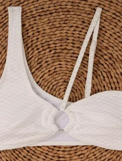 Clearance Women's Swimwear Bikini 2 Piece Cheeky Swimsuit Backless Cut Out Slim Vacation Beach Wear Solid Color Halter Neck Sleeveless Bathing Suits Women Bikinis