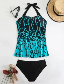 Clearance Women's Swimwear Bikini 2 Piece Cheeky Swimsuit Backless Slim Vacation Beach Wear Camo U Neck Sleeveless Bathing Suits Women Swimdresses|Bikinis