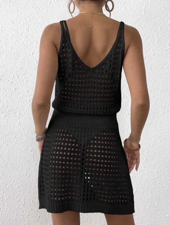 Women's Swimwear Cover Up Swim Dress Swimsuit Cut Out Vacation Beach Wear Solid Color V Neck Long Sleeve Bathing Suits Women Cover Up