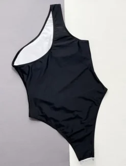 Hot Women's Swimwear One Piece Monokini Swimsuit Backless Glitter Tummy Control High Waist Slim Vacation Beach Wear Solid Color Halter Neck Sleeveless Bathing Suits Women One-Pieces