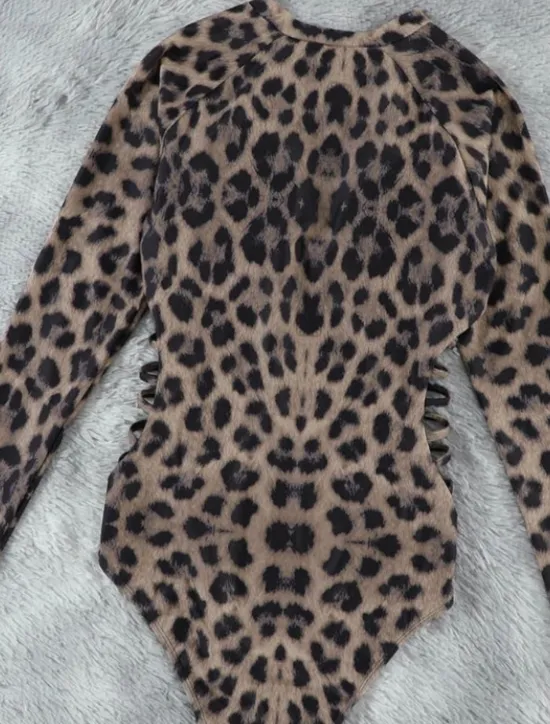 Women's Swimwear One Piece Swimsuit Zip Up Tropical Beach Wear Leopard V Wire Sleeveless Bathing Suits Women One-Pieces