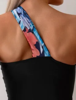 Best Women's Swimwear One Piece Monokini Swimsuit Backless Tummy Control High Waist Slim Vacation Beach Wear Leaves Halter Neck Sleeveless Bathing Suits Women One-Pieces