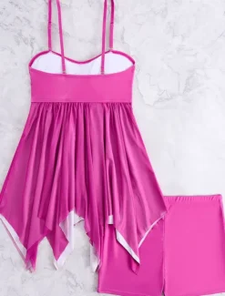 Discount Women's Swimwear Swimdresses One Piece Tankini Swimsuit Backless High Waist Slim Vacation Beach Wear Solid Color U Neck Sleeveless Bathing Suits Women Swimdresses