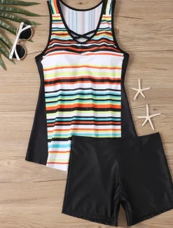 Women's Swimwear Tankini Swimsuit Vacation Tropical Paisley Strapless Bathing Suits Women Tankinis