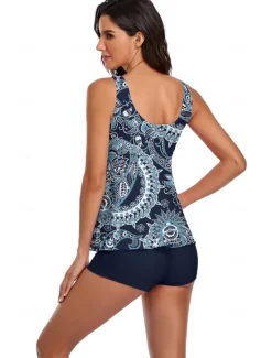 Best Women's Swimwear Tankini Swimsuit Retro Tropical Sleeveless Bathing Suits Women Tankinis
