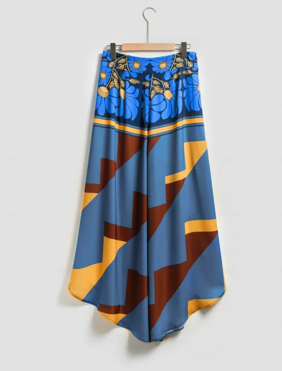 Hot Women's Swing Full Length Satin Micro-elastic Pants Birthday Weekend Blue Rose Red Spring & Summer S M L Women Pants