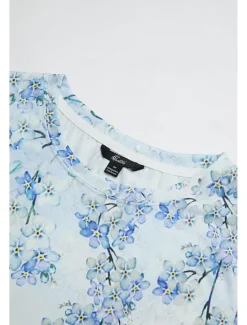 Online Women's T Shirt Basic Floral Print Short Sleeve Regular Tops Round Neck Daily Weekend Women Spring Tops