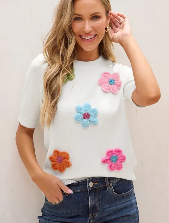New Women's T Shirt Casual Floral Print Short Sleeve Long Tops V Neck Daily White Yellow Summer Women Spring Tops