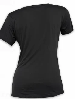 Sale Women's T Shirt Dog Letter Stylish Casual Short Sleeve V Neck Regular Tops Daily Print Summer Women T-Shirts