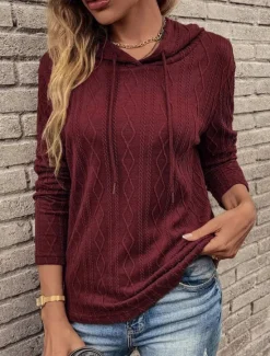 Women's T Shirt Fashion Modern Casual Short Sleeve Regular Tops Crew Neck Daily Weekend Wine Blue Brown Gray Summer Women Hoodies & Sweatshirts