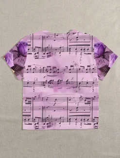 Clearance Women's T Shirt Floral Casual Short Sleeve Round Neck Regular Tops Daily Print Yellow Purple Summer Women Spring Tops
