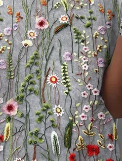 Online Women's T Shirt Floral Casual Short Sleeve Round Neck Regular Tops Daily Print Blue Green Gray Summer Women Spring Tops