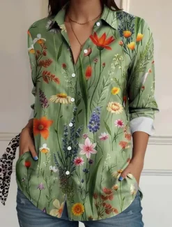Discount Women's T Shirt Floral Elegant Vintage Daily T Regular Tops Work Daily s Print Spring Women T-Shirts|Spring Tops