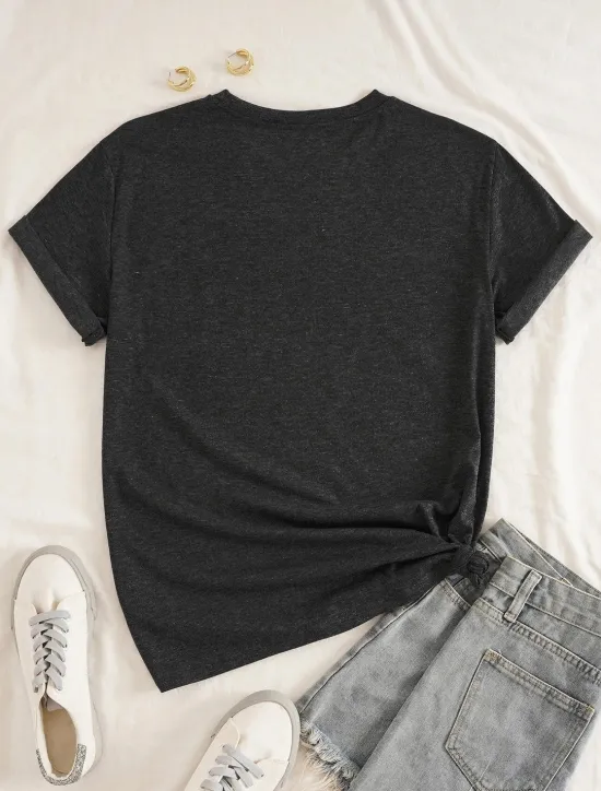 Online Women's T Shirt Floral Sunflower Casual Short Sleeve Crew Neck Regular Tops Daily Print Summer Women T-Shirts