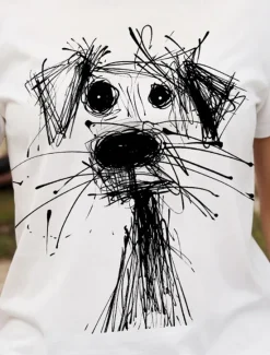 Women's T Shirt Graphic Animal Dog Vintage Stylish Classic Short Sleeve Crew Neck Round Neck Regular Tops Daily Weekend Print Black White Red Blue Purple Summer Spring Women T-Shirts
