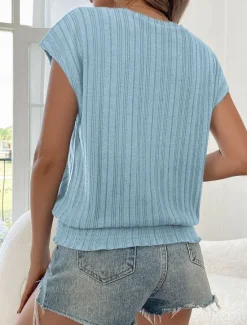 Sale Women's T Shirt Plain Fashion Modern Casual Short Sleeve Batwing Sleeve Crew Neck Regular Tops Daily Weekend Wine Army Green Sky Blue Summer Spring Women T-Shirts