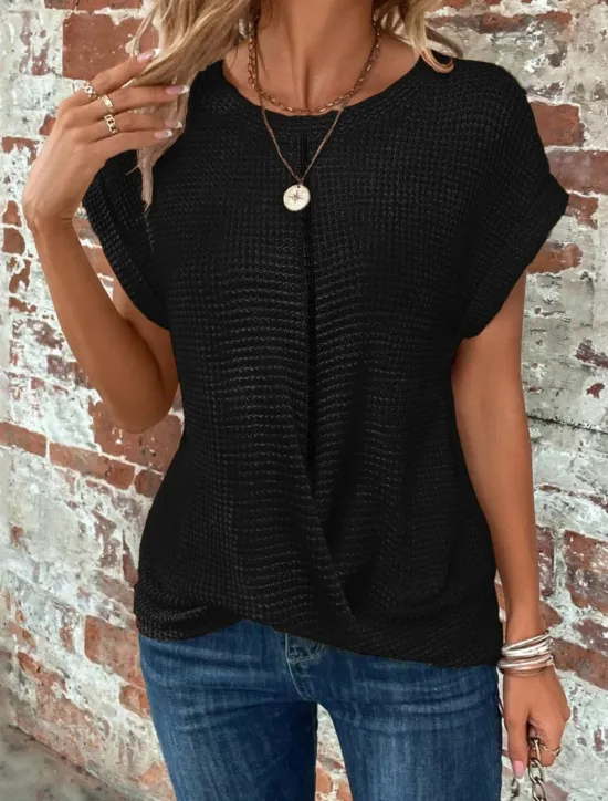New Women's T Shirt Plain Fashion Stylish Classic Short Sleeve Crew Neck Regular Tops Daily Weekend Black White Wine Purple Green Summer Women T-Shirts