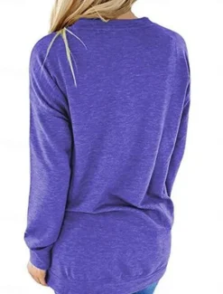 Women's T Shirt Plain Stylish Classic Modern Short Sleeve Crew Neck Regular Tops Daily Weekend Pocket Red Blue Purple Gray Summer Spring Fall Women T-Shirts