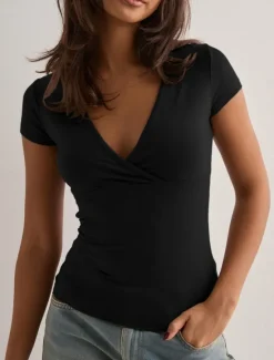 New Women's T Shirt Solid Color Graphic Fashion Stylish Basic Short Sleeve V Neck Regular Tops Daily Weekend Black White Wine Beige Summer Women T-Shirts