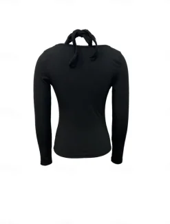 Online Women's Tank Top Solid Color Stylish Long Sleeve Asymmetric Neck Crop Tops Daily Black Blue Brown Spring Women T-Shirts