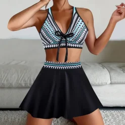 Discount Women's Tankini Two Piece Swimsuit Backless Swimwear Patchwork Swimwear Black Yellow Breathable Quick Dry Lightweight Sleeveless - Swimming Surfing Beach Summer Spring Women Bikinis