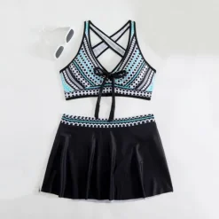 Discount Women's Tankini Two Piece Swimsuit Backless Swimwear Patchwork Swimwear Black Yellow Breathable Quick Dry Lightweight Sleeveless - Swimming Surfing Beach Summer Spring Women Bikinis