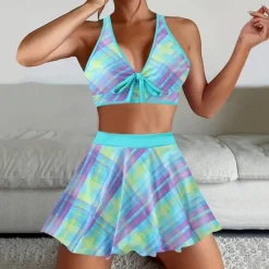 Discount Women's Tankini Two Piece Swimsuit Backless Swimwear Patchwork Swimwear Black Yellow Breathable Quick Dry Lightweight Sleeveless - Swimming Surfing Beach Summer Spring Women Bikinis