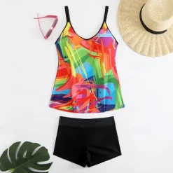 Best Women's Tankini Two Piece Swimsuit Racerback Swimwear Swimwear Sky Blue Purple Breathable Quick Dry Lightweight Sleeveless - Swimming Surfing Beach Summer Spring Women Tankinis