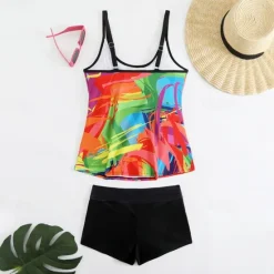 Best Women's Tankini Two Piece Swimsuit Racerback Swimwear Swimwear Sky Blue Purple Breathable Quick Dry Lightweight Sleeveless - Swimming Surfing Beach Summer Spring Women Tankinis