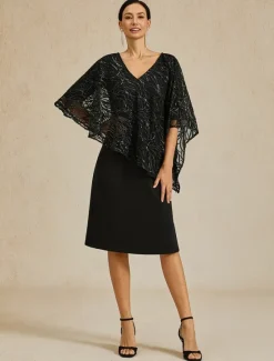 Clearance Women's Tea Length Chiffon Dress Elegant Party Solid Color Half Sleeve V Neck Summer Spring Women Cocktail Dress