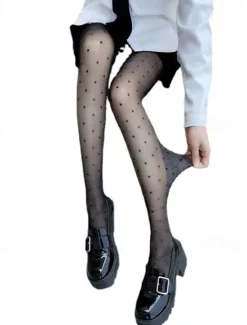 Discount Women's Tights Pantyhose Stockings Summer Tights Sunscreen Leg Shaping High Elasticity Sexy Casual Daily H82 love black H83 polka dot white H83 polka dot black One-Size Women Tights