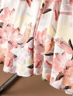 Clearance Women's Tights Skirt Fashion Casual Maxi High Waist Skirts Floral Print Vacation Date Yellow Pink Blue Summer Chiffon Women Skirts
