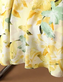 Clearance Women's Tights Skirt Fashion Casual Maxi High Waist Skirts Floral Print Vacation Date Yellow Pink Blue Summer Chiffon Women Skirts