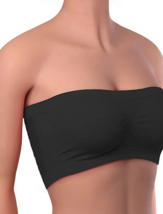 Women's Top Pure Color Fashion Hot Comfort Home Street Daily Nylon Breathable Bandeau Sleeveless Summer Spring Home Outfits Women Lingerie