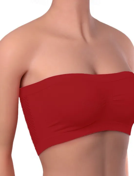 Women's Top Pure Color Fashion Hot Comfort Home Street Daily Nylon Breathable Bandeau Sleeveless Summer Spring Home Outfits Women Lingerie