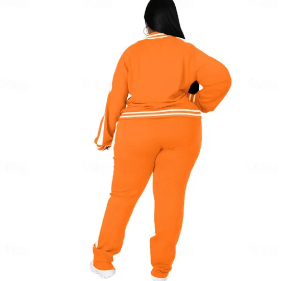 Women's Tracksuit Sweatsuit 2 Piece Athletic Winter Long Sleeve Thermal Warm Breathable Soft Fitness Running Jogging Sportswear Activewear Striped Black Yellow Light Green Women Two Piece Sets
